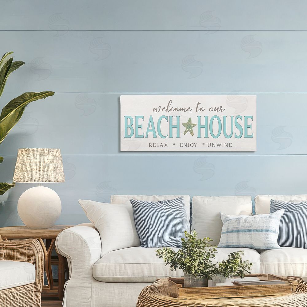 Seven Trees Design Relax Enjoy Unwind Beach House Canvas Art on Wall