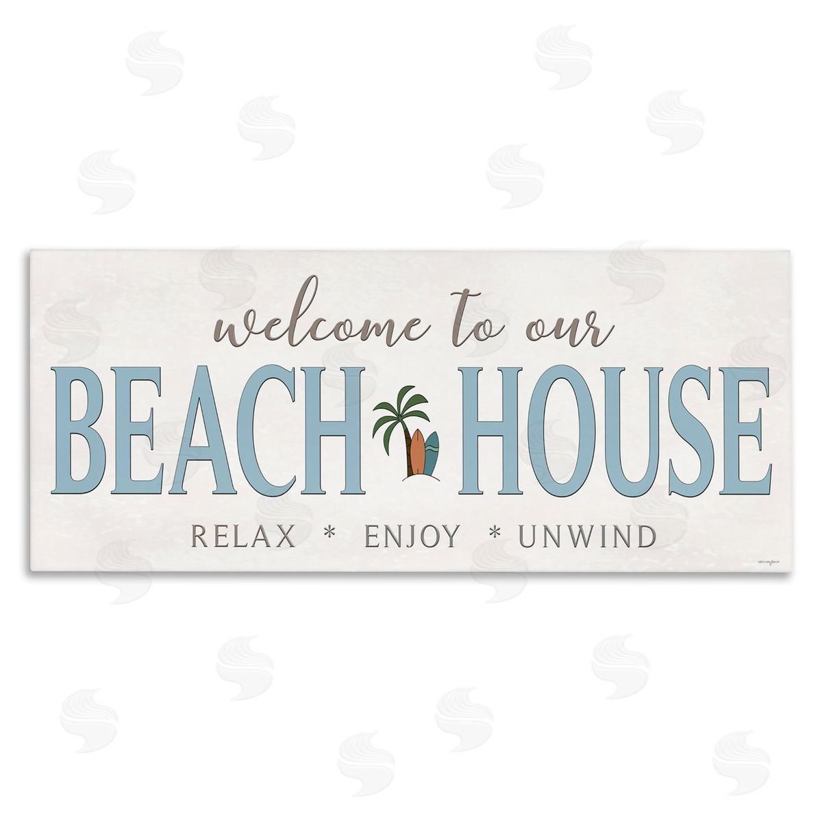 Seven Trees Design Welcome Beach House Greeting Canvas Wall Art Print