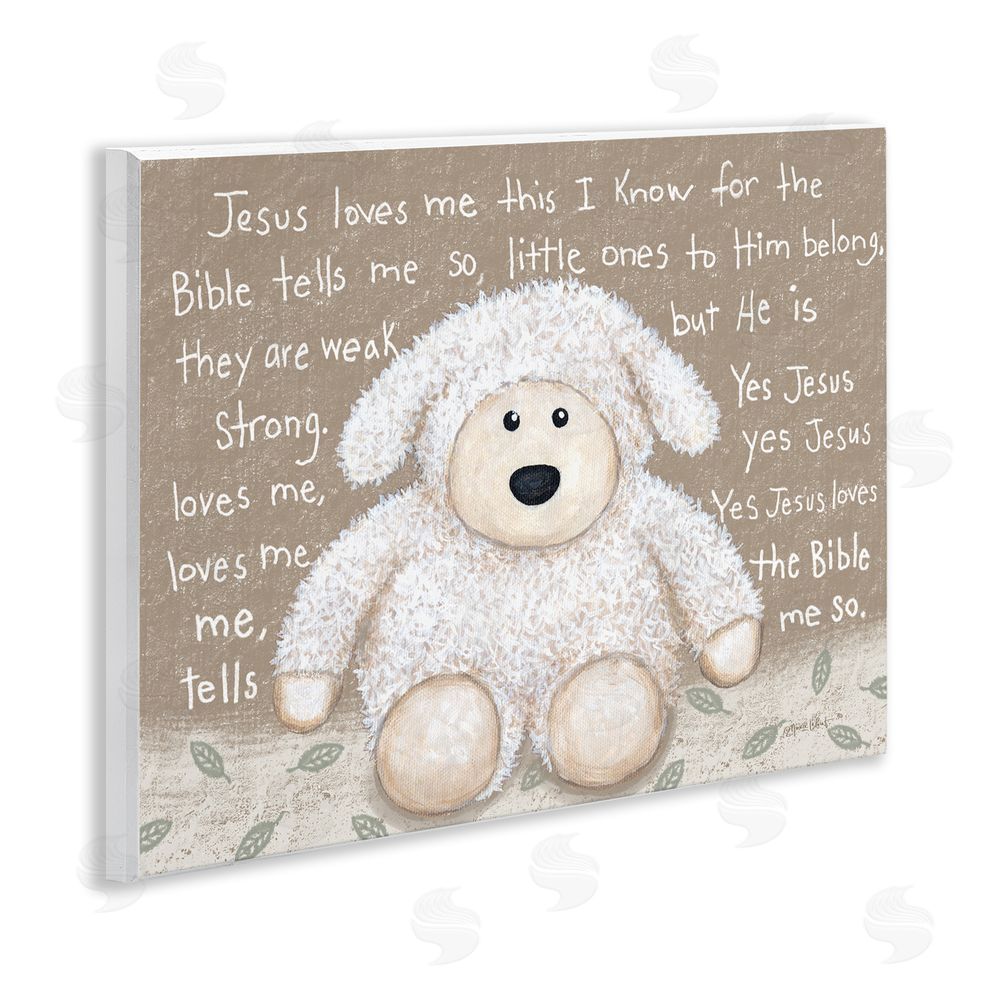 Annie LaPoint Jesus Loves Me Little Lamb Wall Plaque Art Print