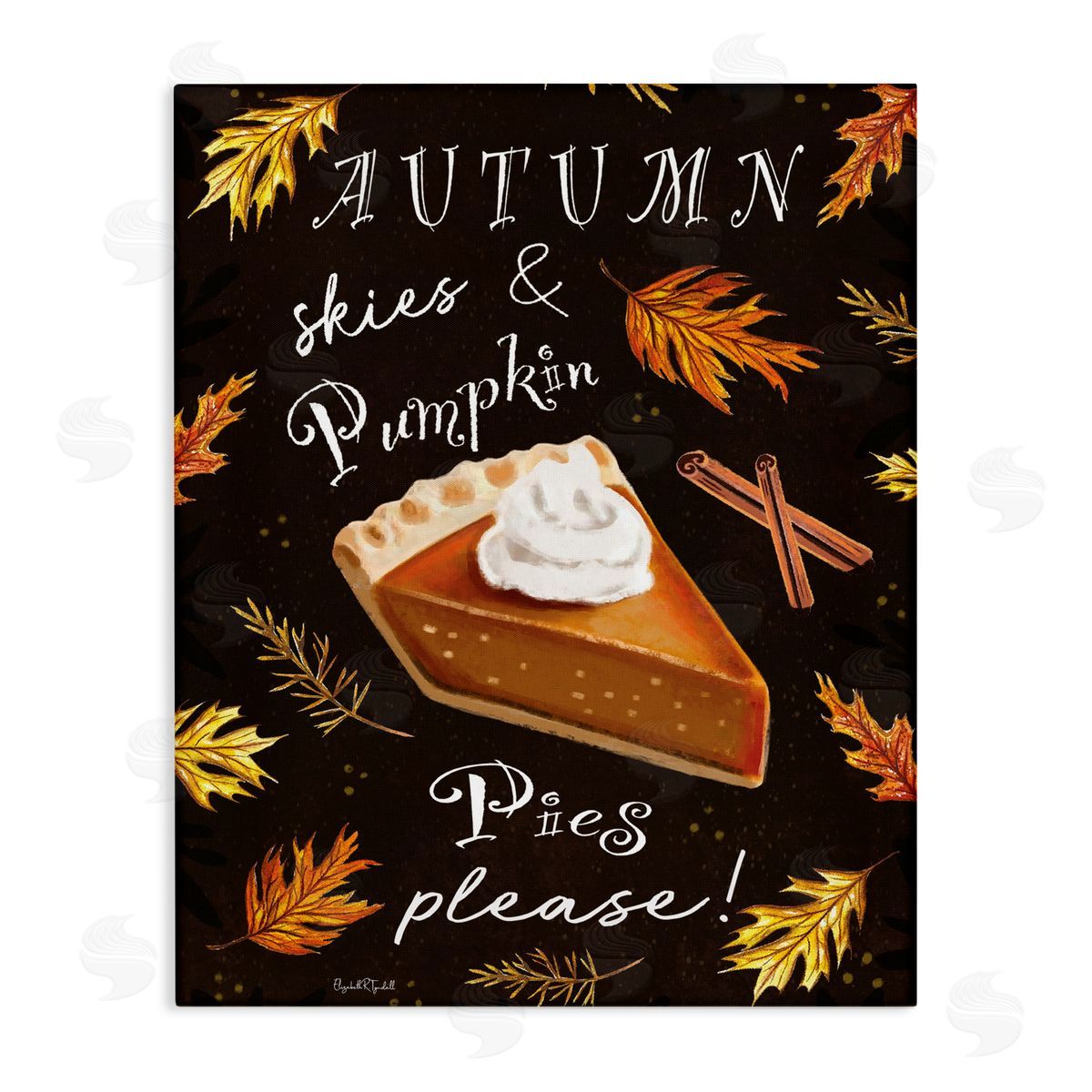 Elizabeth Tyndall Autumn Skies & Pumpkin Pies Canvas Wall Art Print