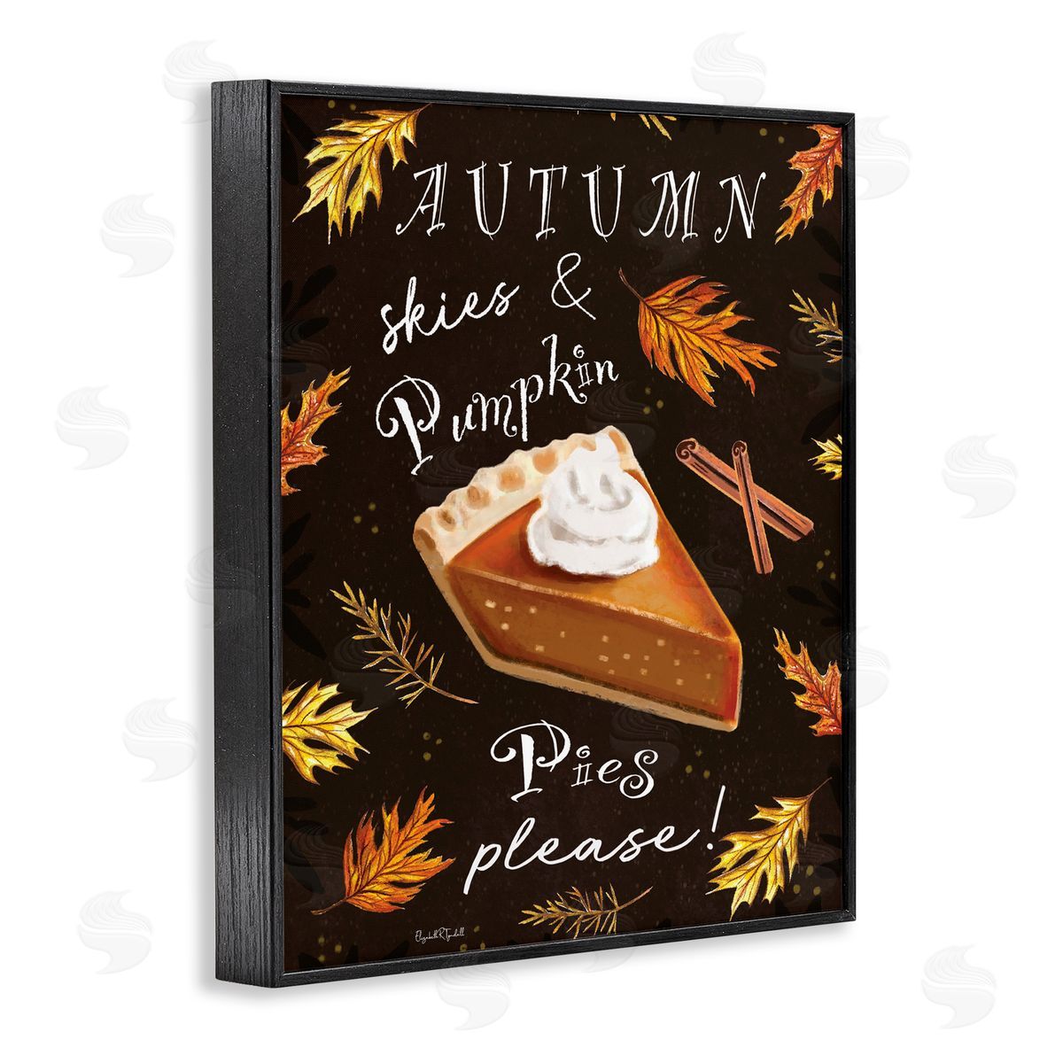 Elizabeth Tyndall Autumn Skies & Pumpkin Pies Black Framed Giclee Art Print