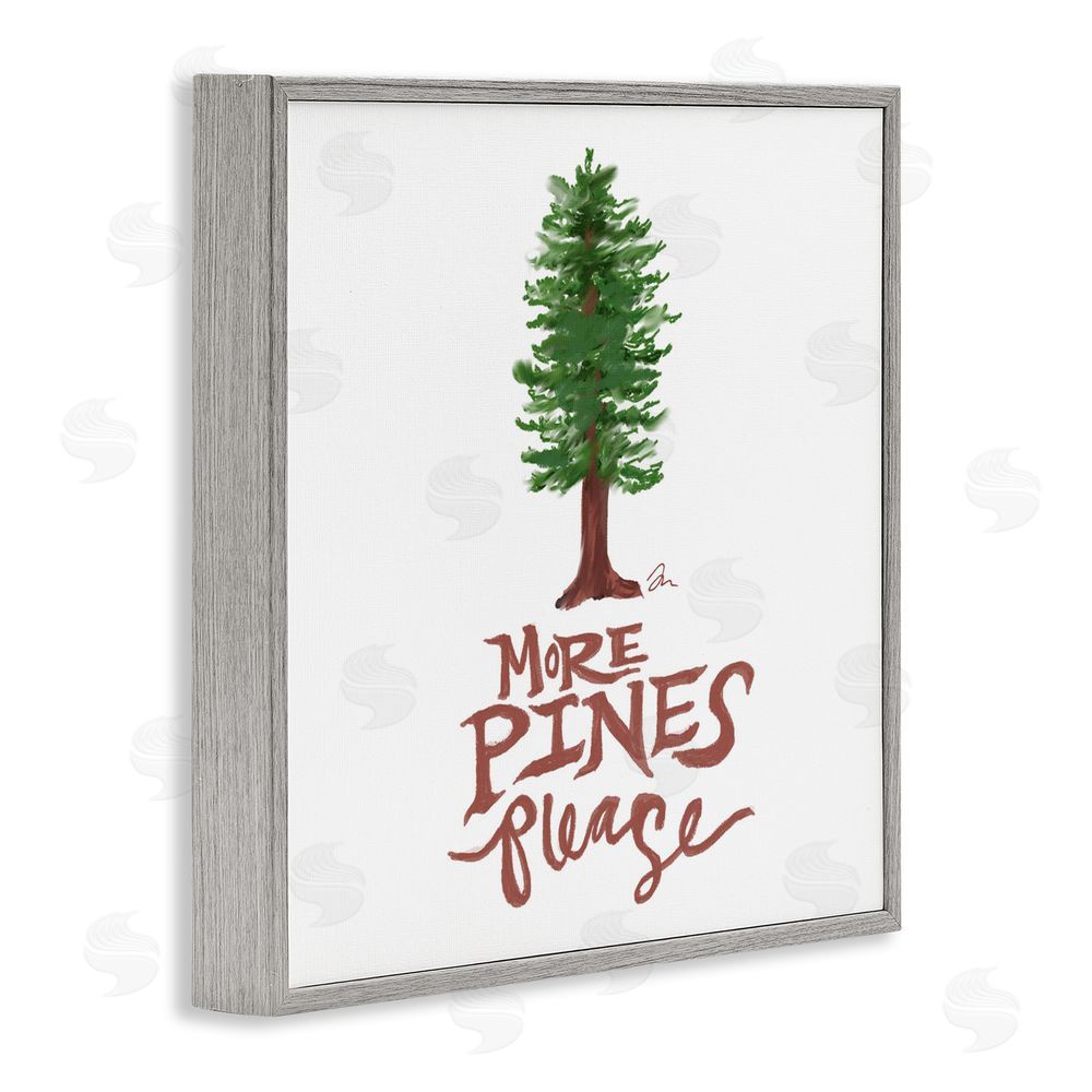 Jessica Mingo More Pines Please Gray Framed Giclee Art Print