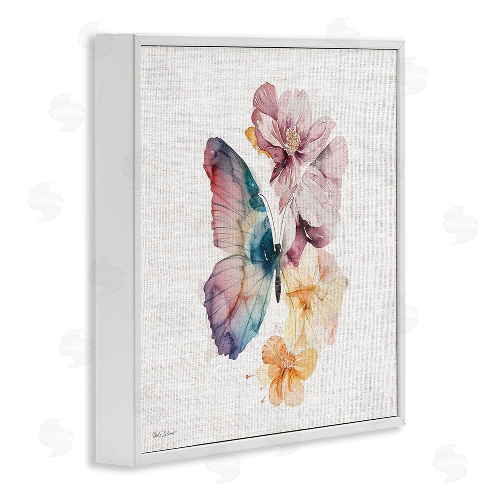 Nicole DeCamp Emerging Beauty Butterfly White Framed Giclee Wall Art Print