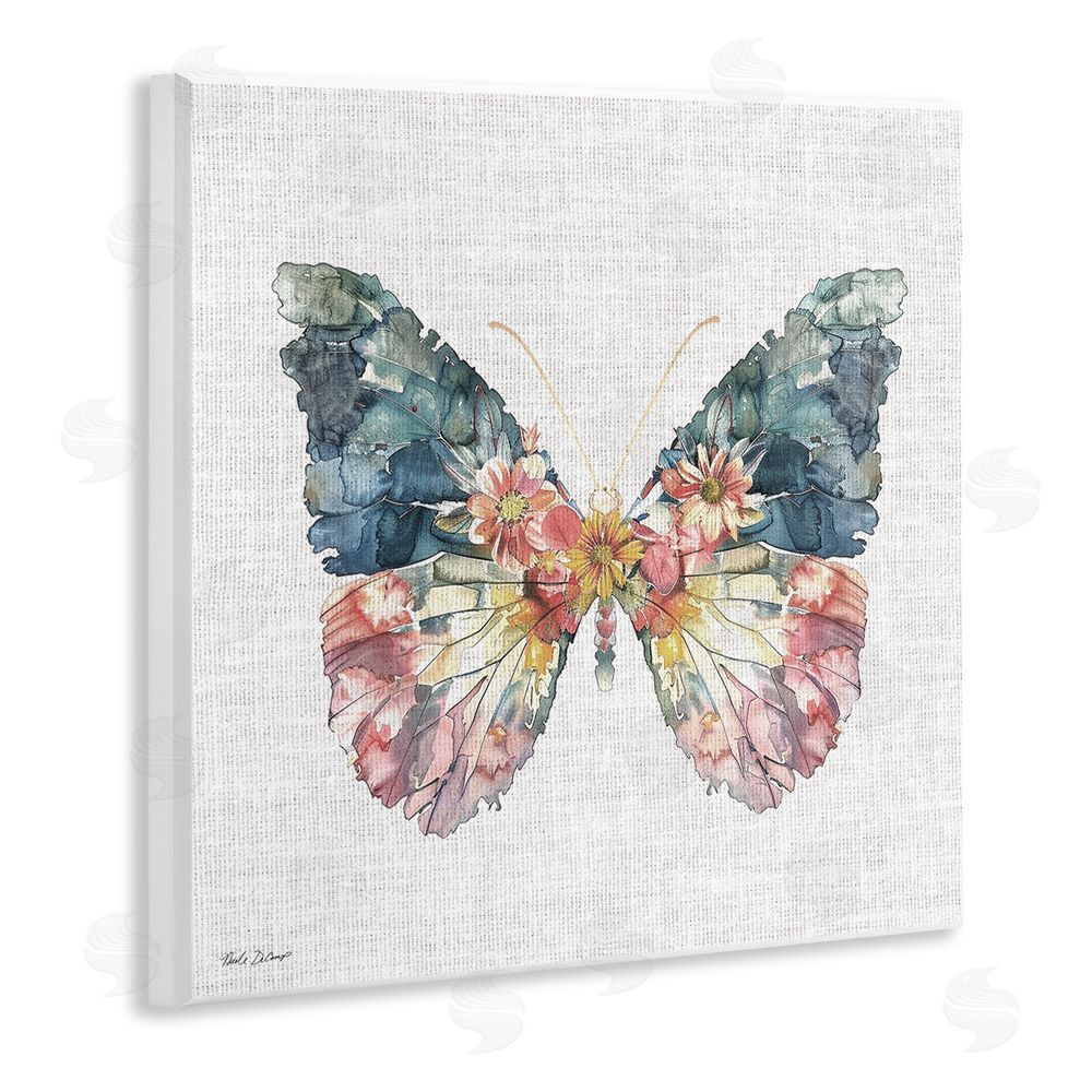 Nicole DeCamp Floral Flight Butterfly Wings Wall Plaque Art Print