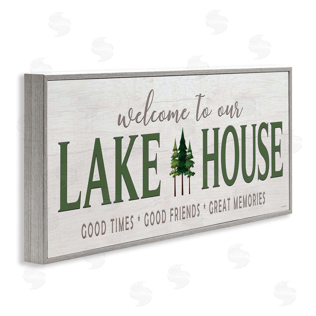 Seven Trees Design Lake House Hospitality Gray Framed Giclee Wall Art Print