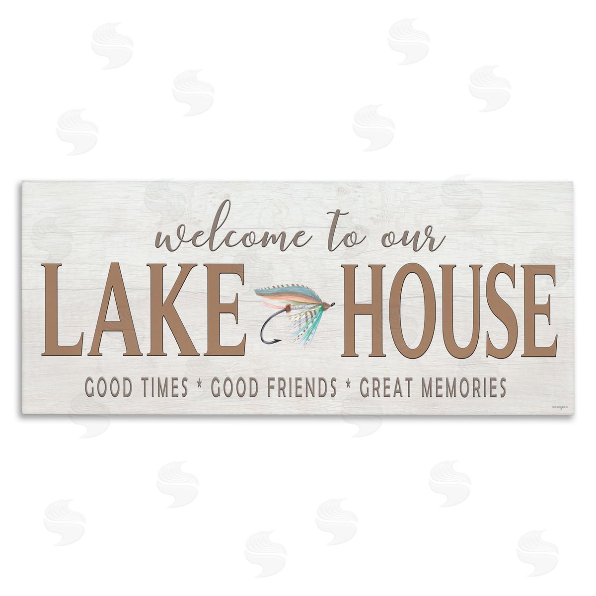Seven Trees Design Lake House Rustic Welcome Canvas Wall Art Print