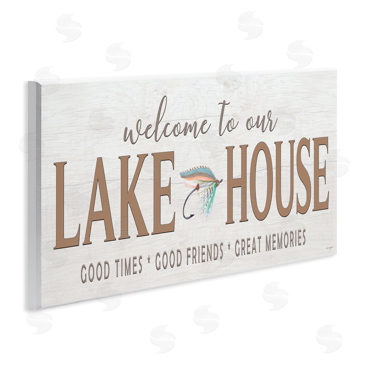 Seven Trees Design Lake House Rustic Welcome Wall Plaque Art Print
