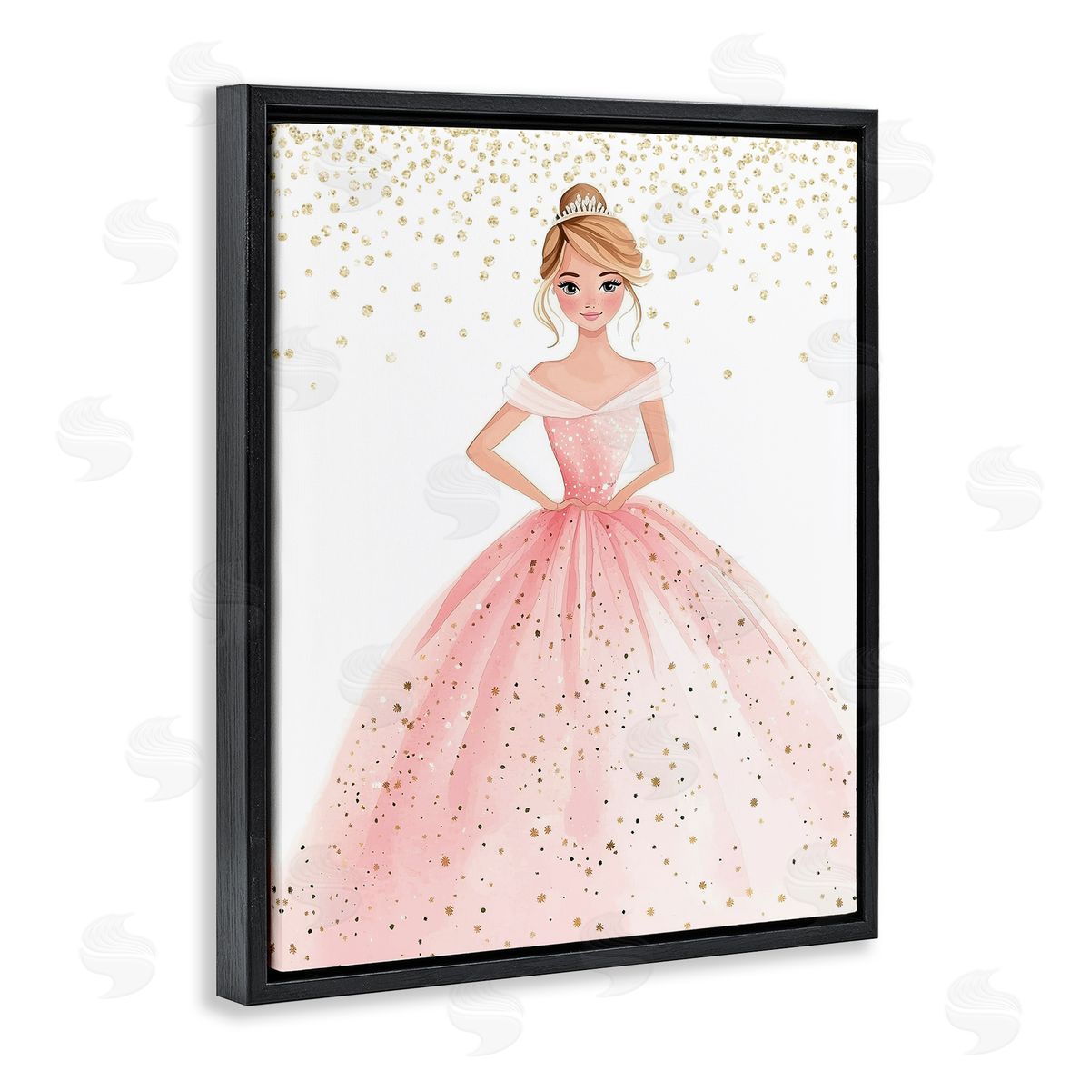 Christine Simpson Art Elegant Princess Dream Black Floating Frame Canvas Wall Art Print