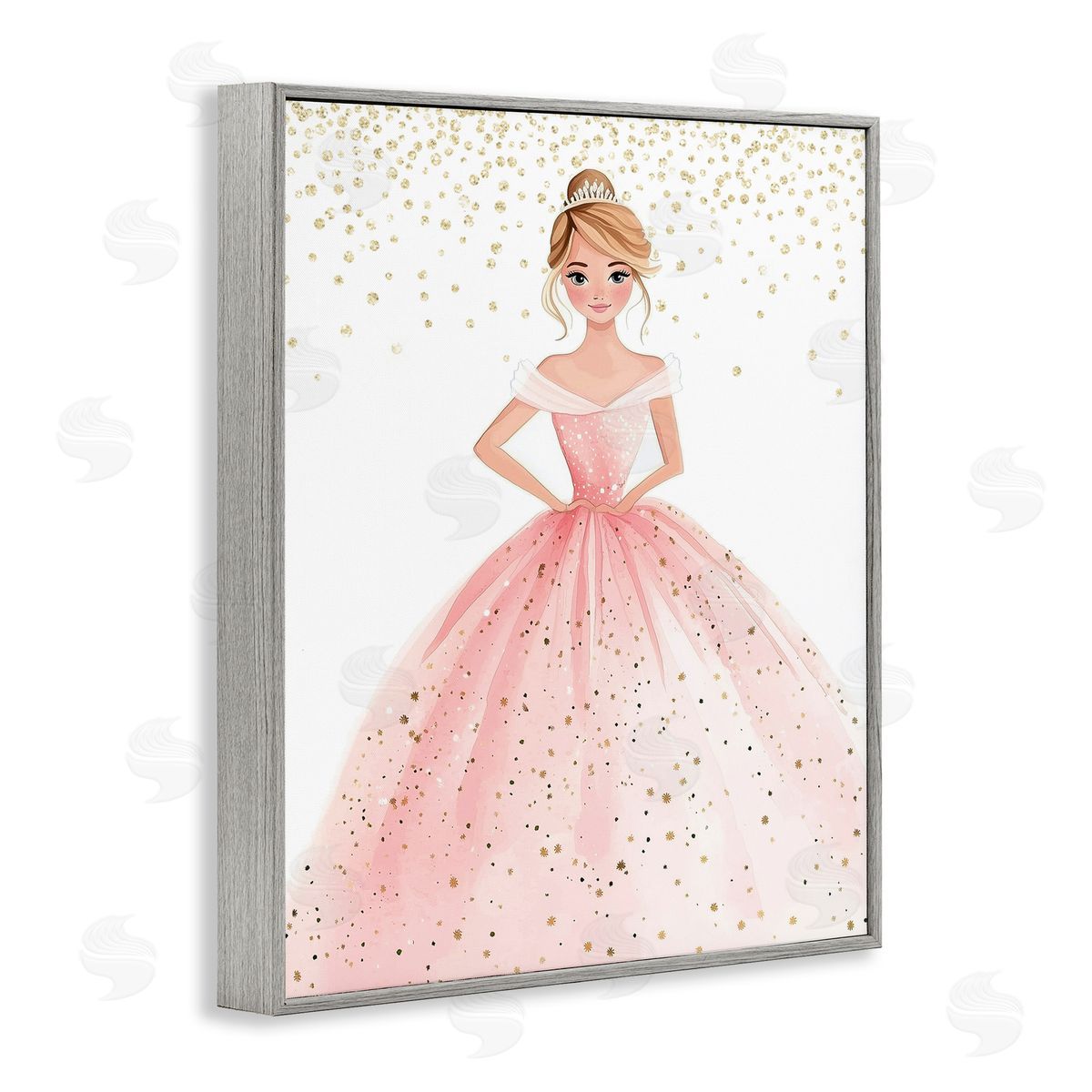 Christine Simpson Art Elegant Princess Dream Gray Framed Giclee Wall Art Print
