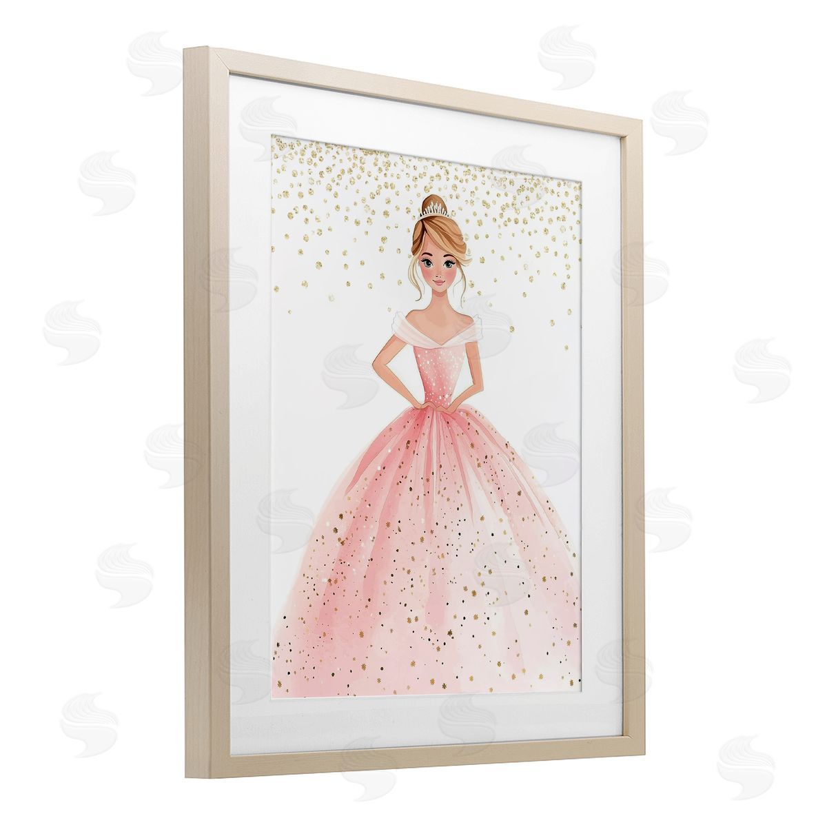 Christine Simpson Art Elegant Princess Dream Birch Framed Print Under Glass with White Mat Wall Art