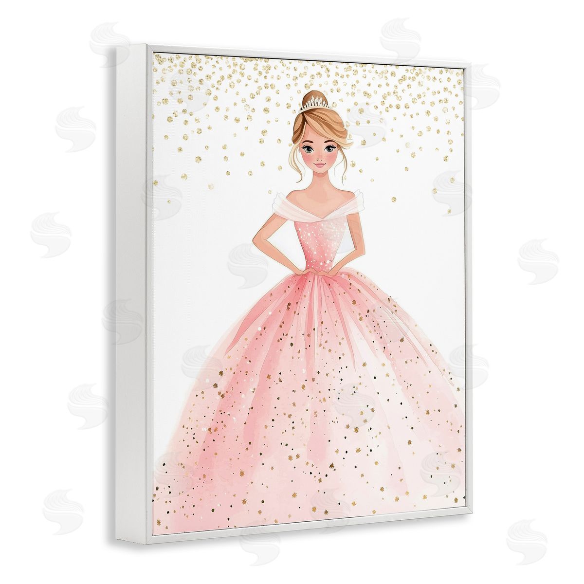 Christine Simpson Art Elegant Princess Dream White Framed Giclee Wall Art Print