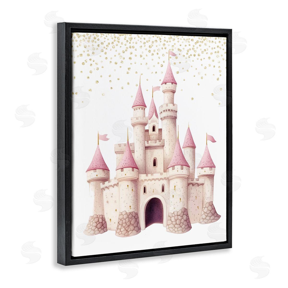Christine Simpson Art Princess Dreams Castle Black Floating Frame Canvas Wall Art Print