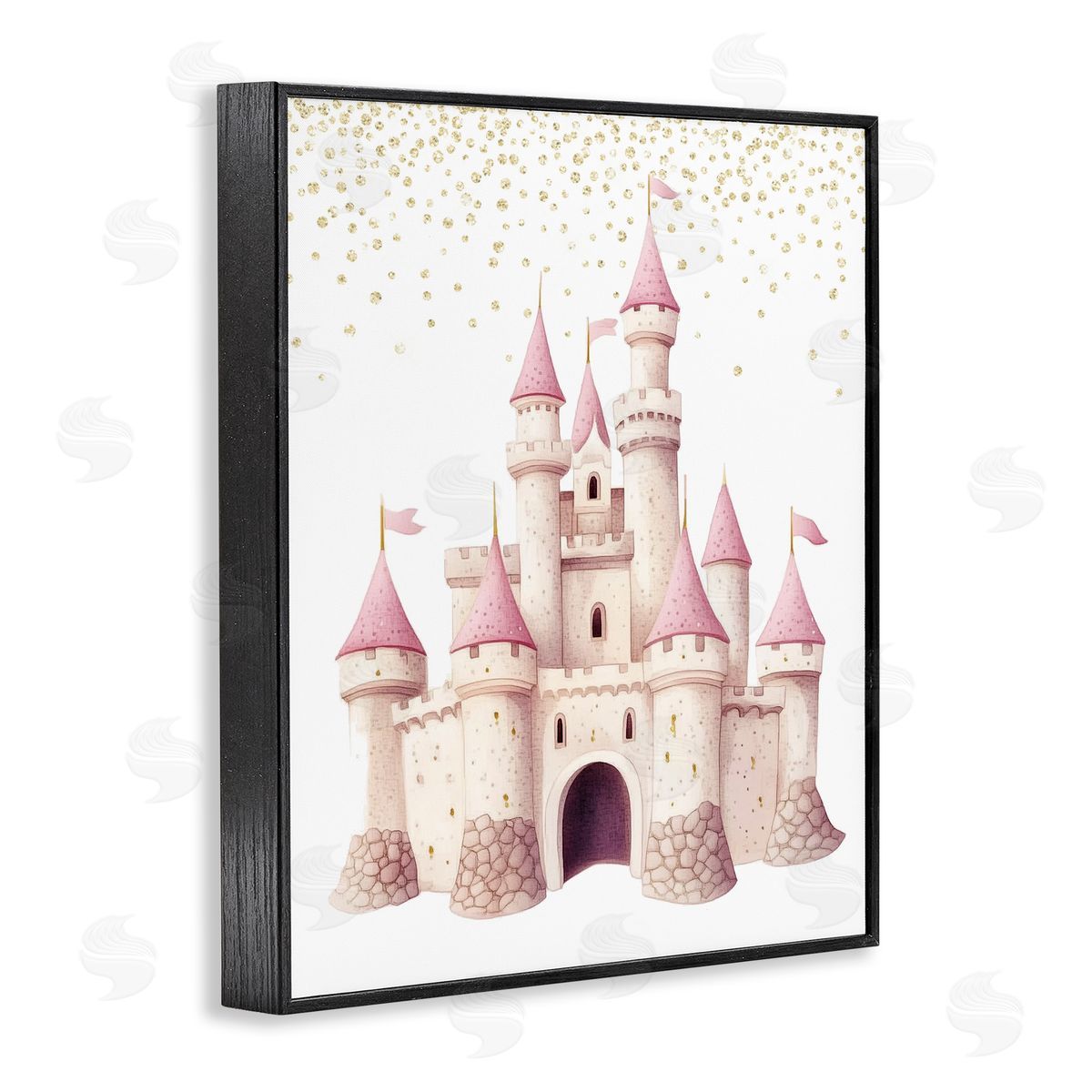 Christine Simpson Art Princess Dreams Castle Black Framed Giclee Wall Art Print