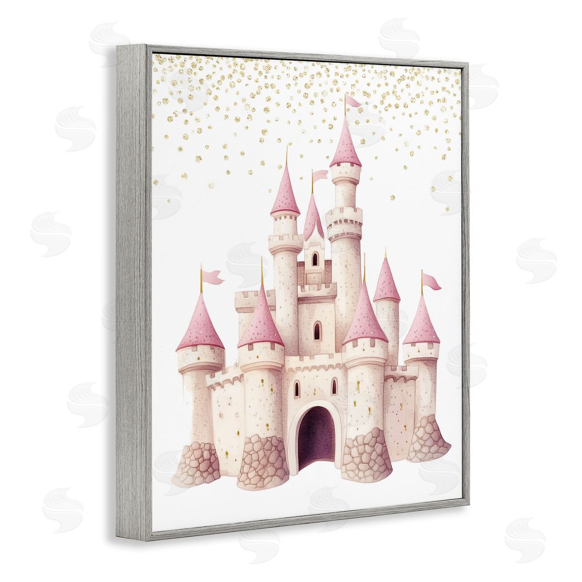 Christine Simpson Art Princess Dreams Castle Gray Framed Giclee Wall Art Print