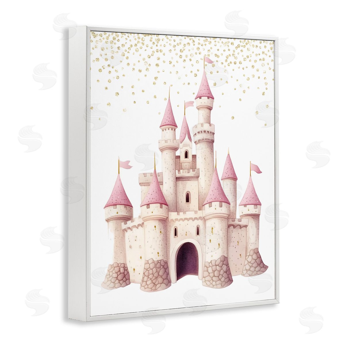 Christine Simpson Art Princess Dreams Castle White Framed Giclee Wall Art Print