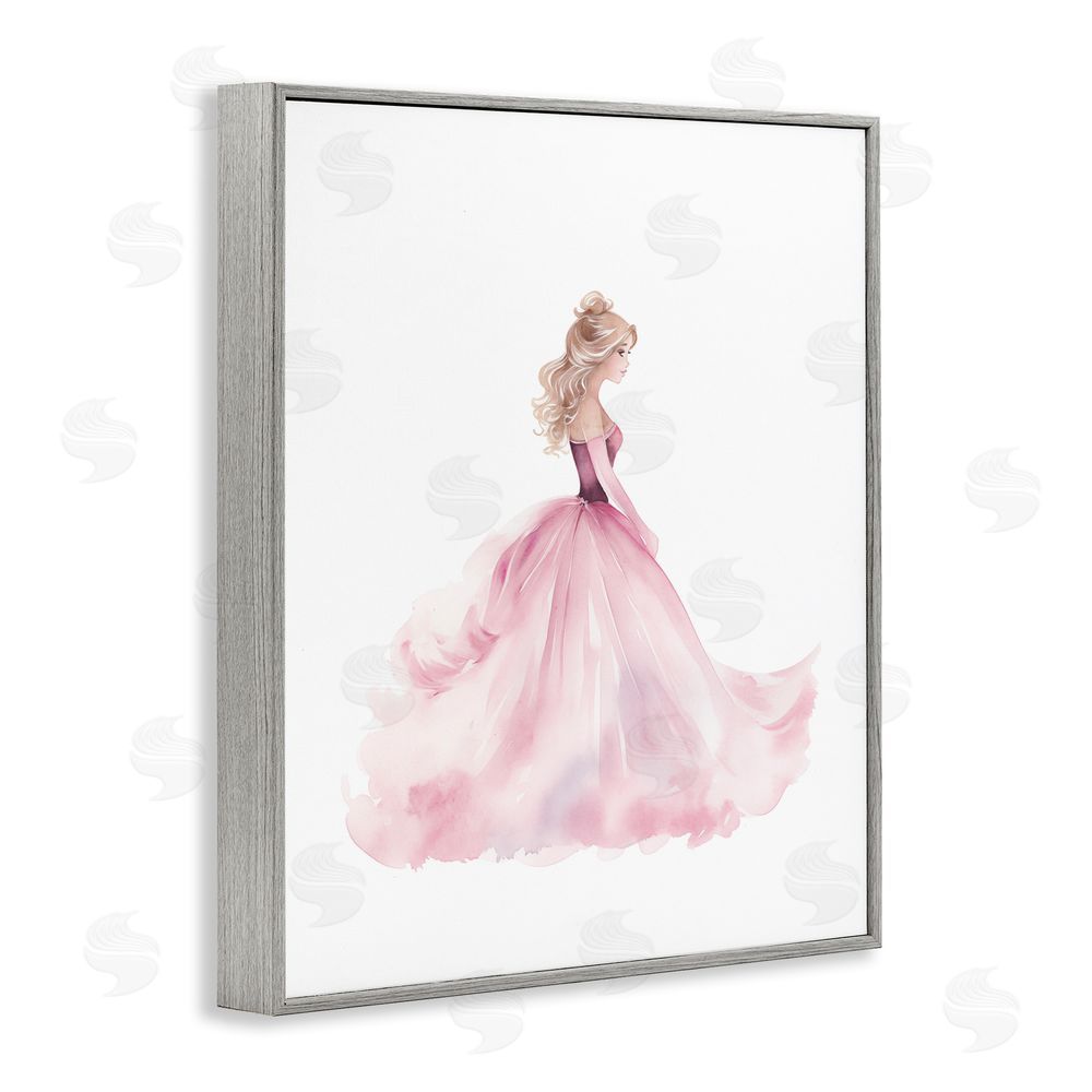 Christine Simpson Art Princess Joy Ballgown Gray Framed Giclee Wall Art Print