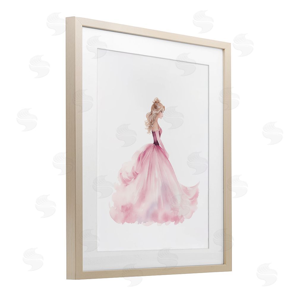 Christine Simpson Art Princess Joy Ballgown Birch Framed Print Under Glass with White Mat Wall Art