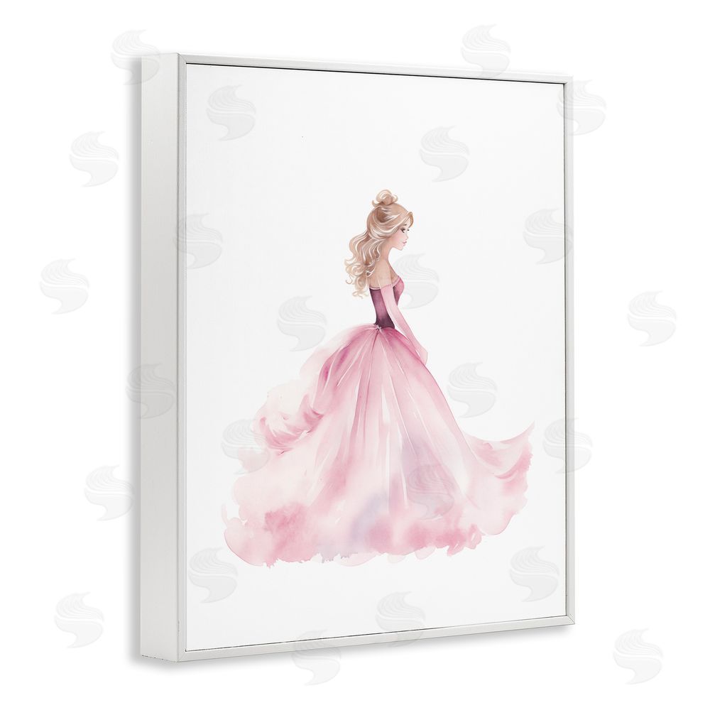 Christine Simpson Art Princess Joy Ballgown White Framed Giclee Wall Art Print