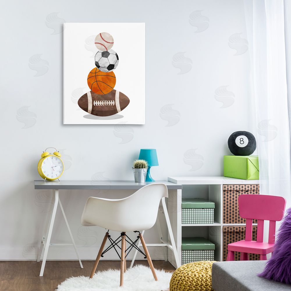 Christine Simpson Art Sports Ball Bunch Canvas Art on Wall
