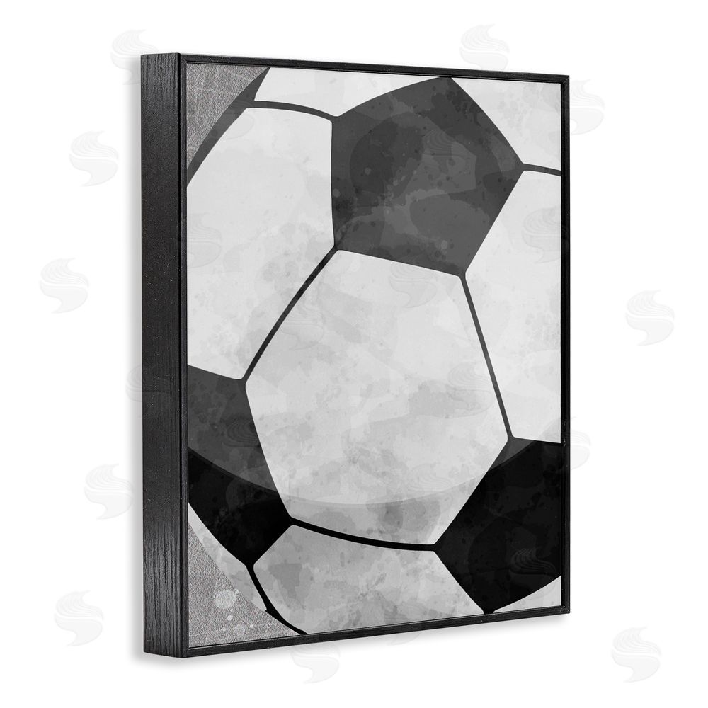Christine Simpson Art Bouncing Fun Soccer Ball Black Framed Giclee Wall Art Print
