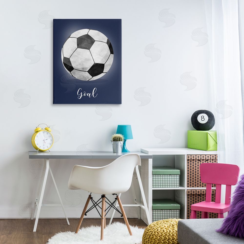 Christine Simpson Art Game On Soccer Goal Canvas Art on Wall