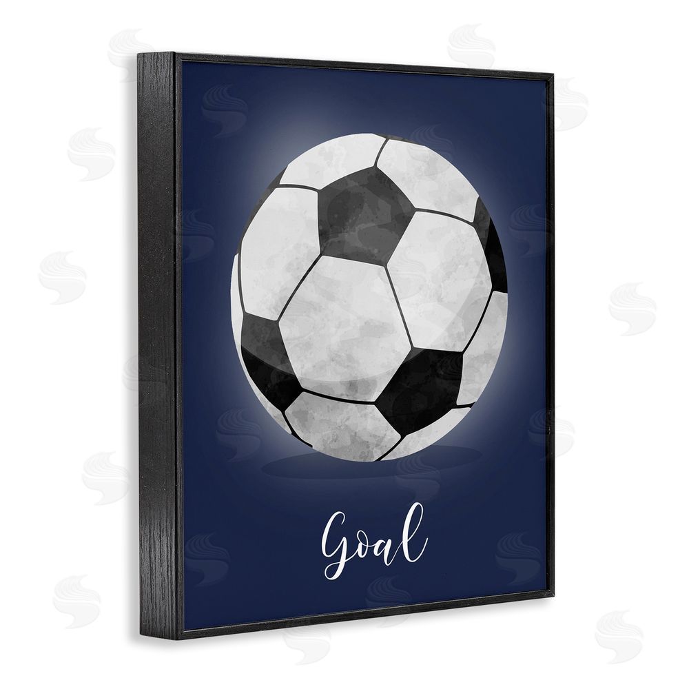 Christine Simpson Art Game On Soccer Goal Black Framed Giclee Wall Art Print