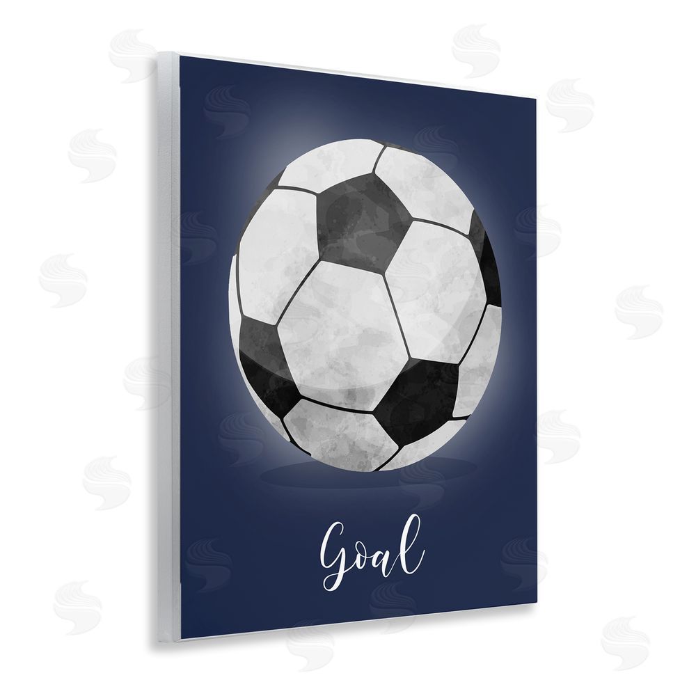 Christine Simpson Art Game On Soccer Goal Wall Plaque Art Print