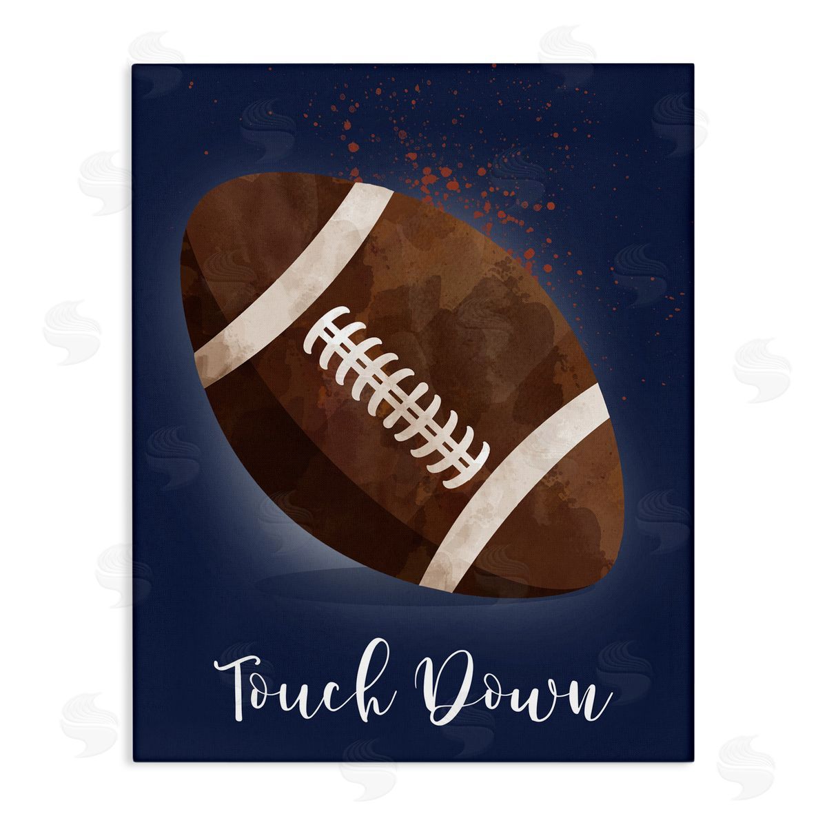 Christine Simpson Art Game On Touch Down Canvas Wall Art Print