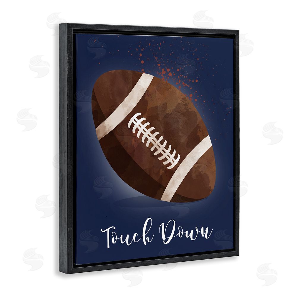 Christine Simpson Art Game On Touch Down Black Floating Frame Canvas Wall Art Print