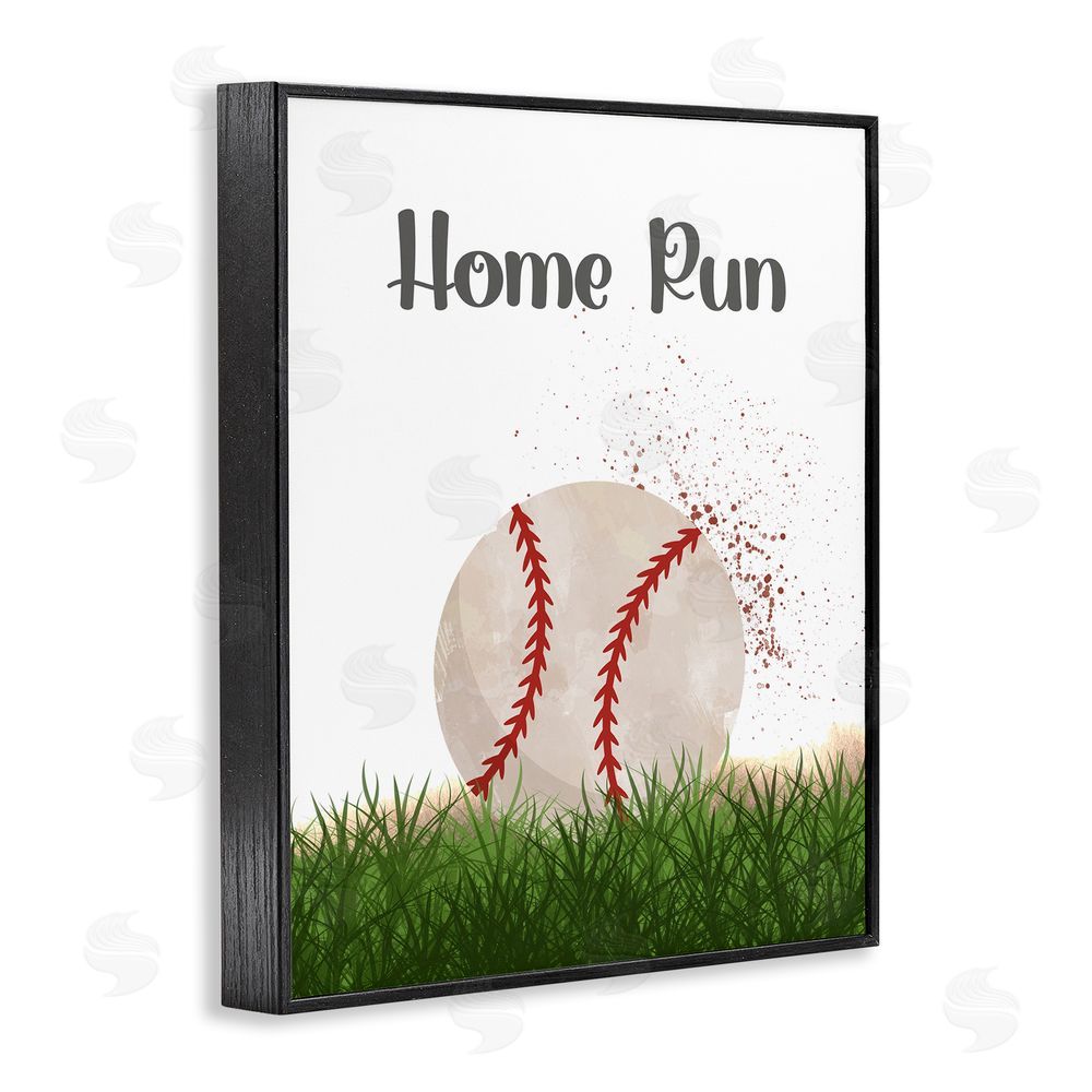 Christine Simpson Art Have A Ball Home Run Black Framed Giclee Wall Art Print