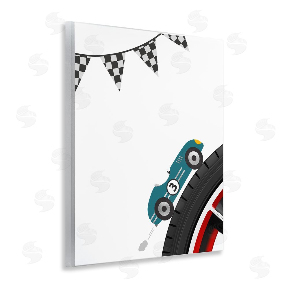 Christine Simpson Art Fast Lane Racecar Wall Plaque Art Print