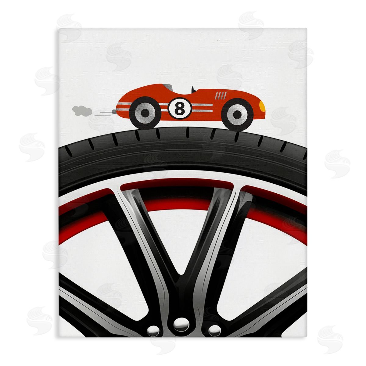 Christine Simpson Art Sport Fast Lane Racecar Canvas Wall Art Print