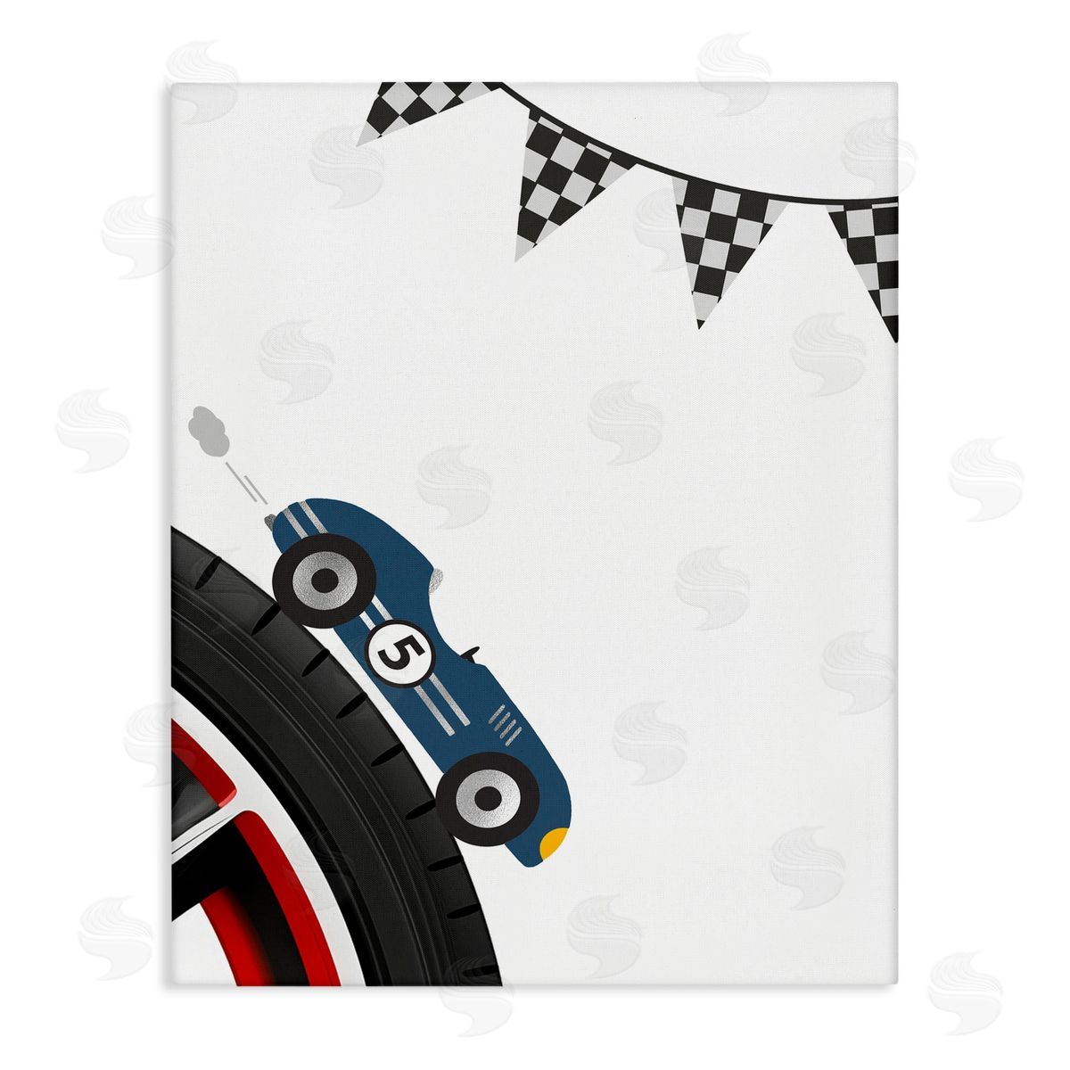 Christine Simpson Art Vintage Fast Lane Racecar Canvas Wall Art Print