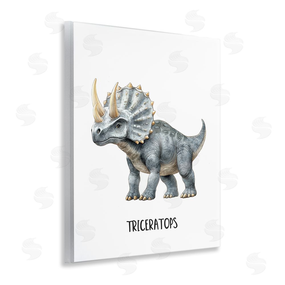 Christine Simpson Art Meet The Triceratops Wall Plaque Art Print