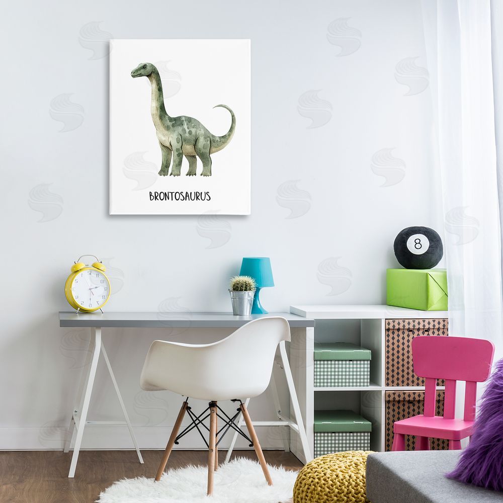 Christine Simpson Art Meet The Brontosaurus Canvas Art on Wall