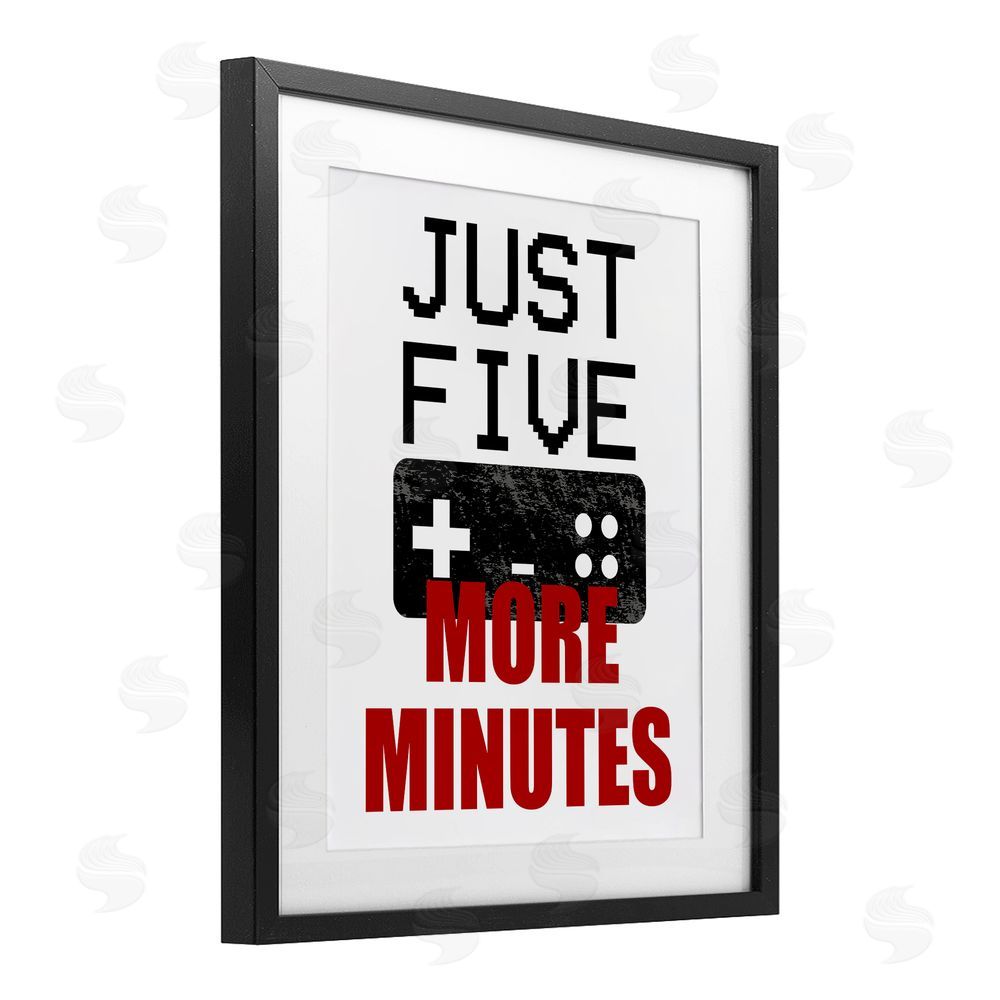 Kim Allen Five More Minutes Gamer Black Framed Print Under Glass with White Mat Wall Art