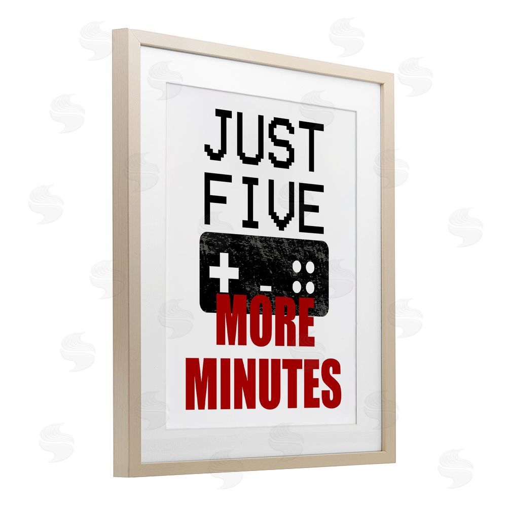 Kim Allen Five More Minutes Gamer Birch Framed Print Under Glass with White Mat Wall Art