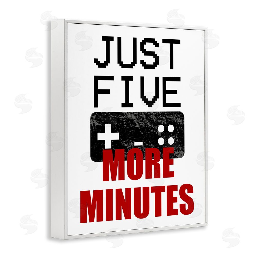 Kim Allen Five More Minutes Gamer White Framed Giclee Wall Art Print