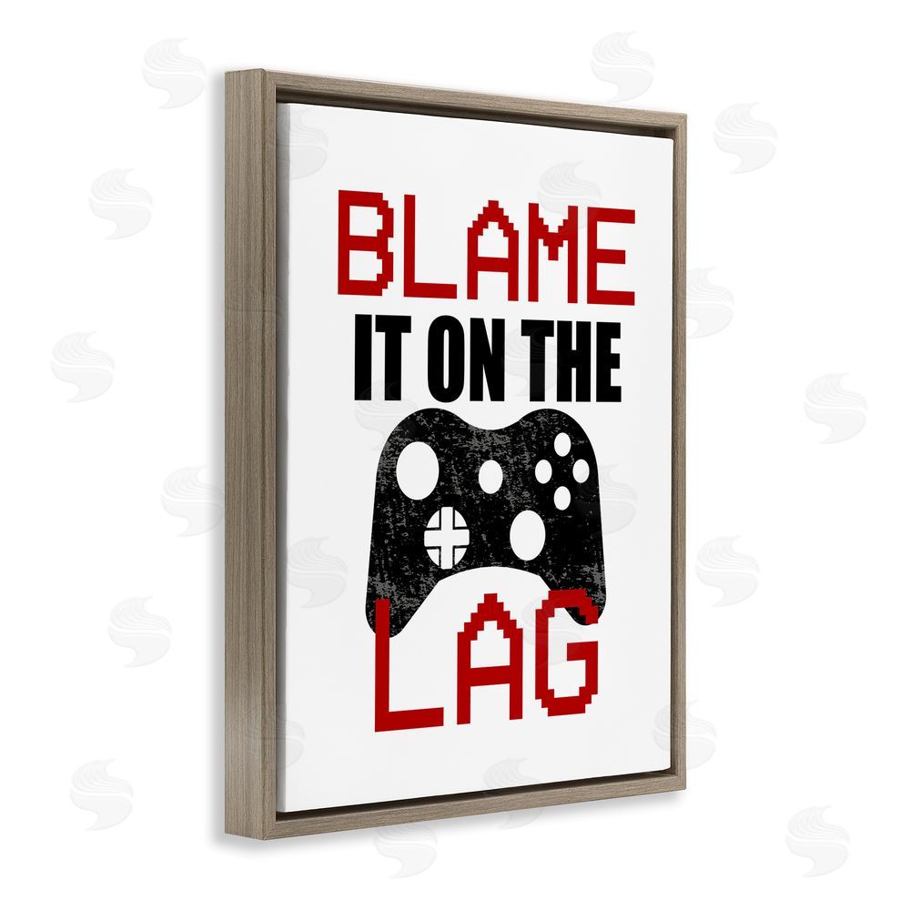 Kim Allen Blame It On The Lag Brown Floating Frame Canvas Wall Art Print