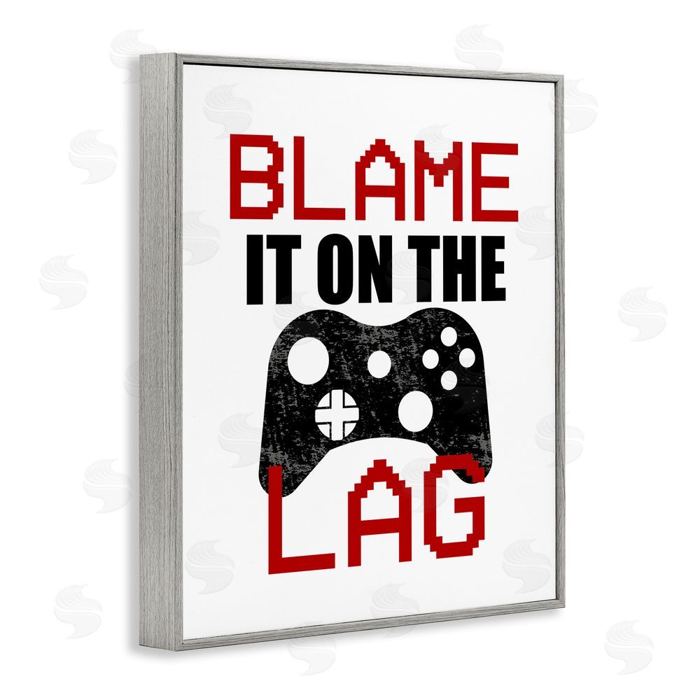 Kim Allen Blame It On The Lag Gray Framed Giclee Wall Art Print