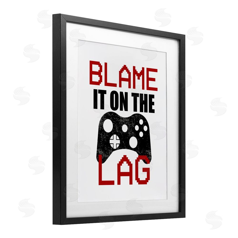 Kim Allen Blame It On The Lag Black Framed Print Under Glass with White Mat Wall Art