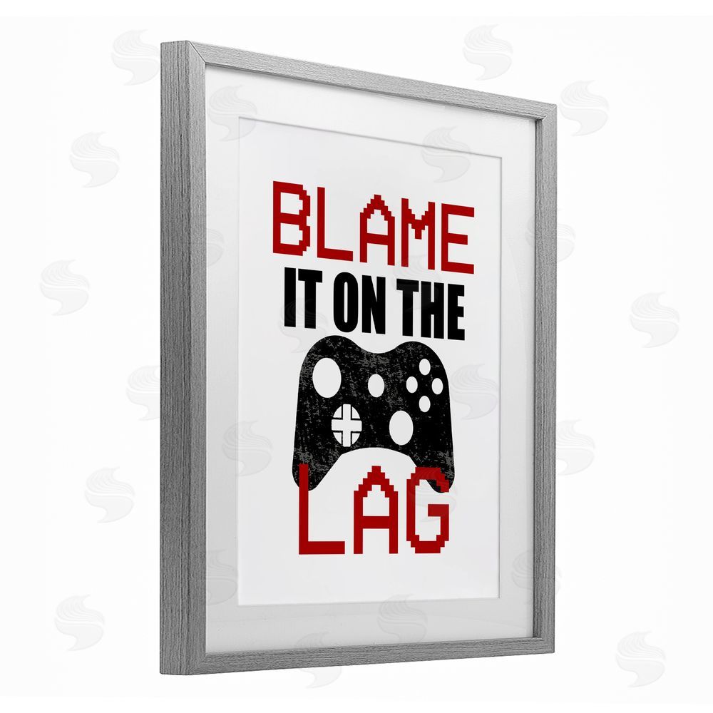 Kim Allen Blame It On The Lag Gray Framed Print Under Glass with White Mat Wall Art