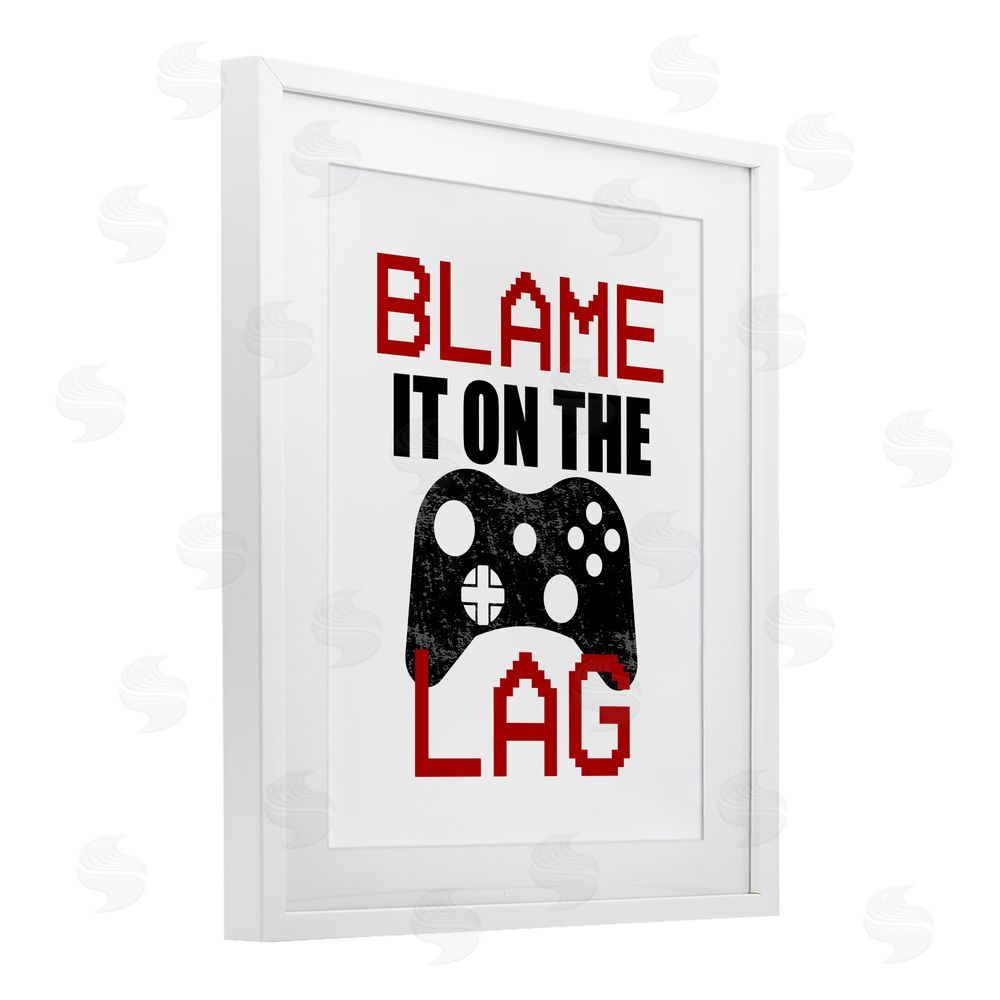 Kim Allen Blame It On The Lag White Framed Print Under Glass with Mat Wall Art