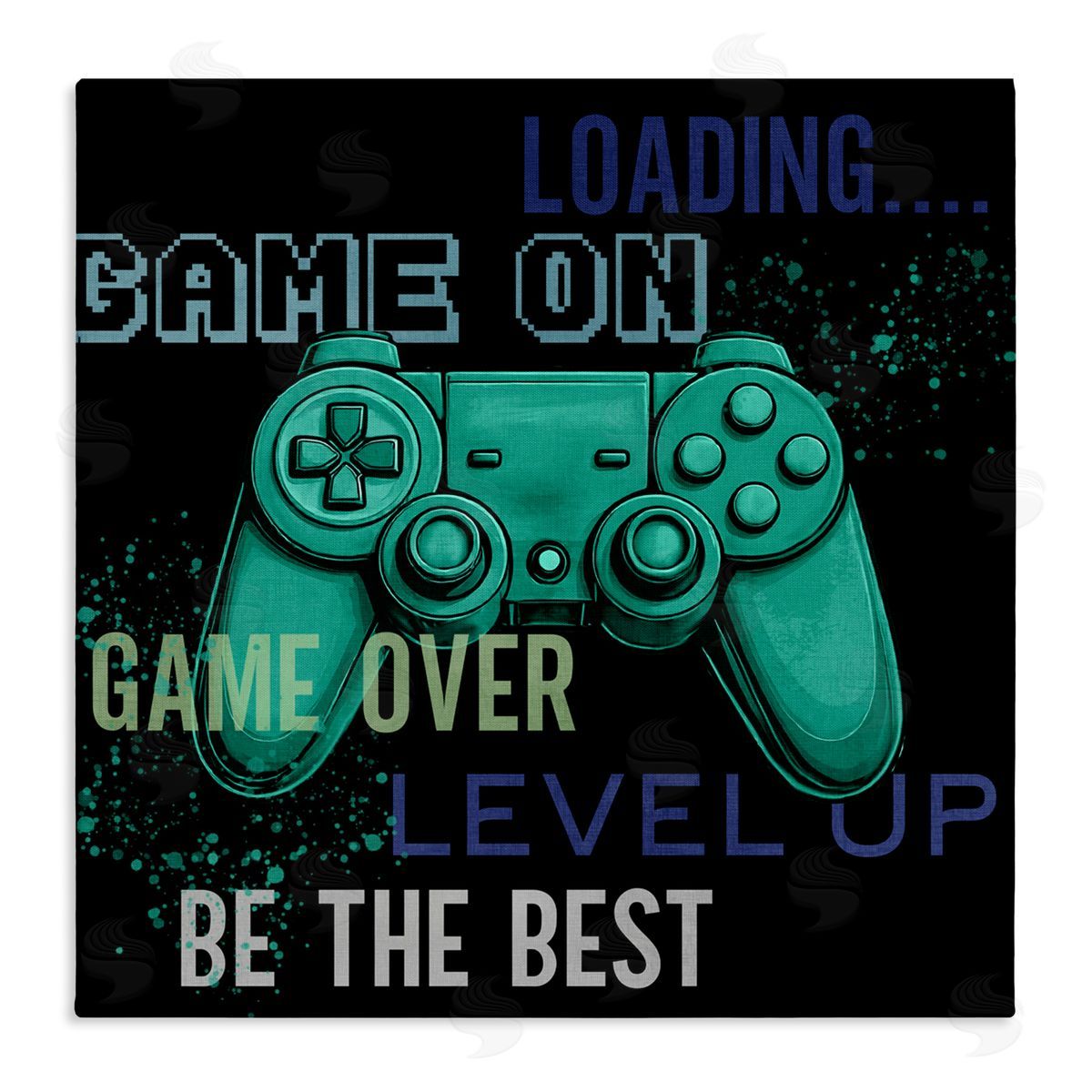 Kim Allen Game On Level Up Controller Canvas Wall Art Print