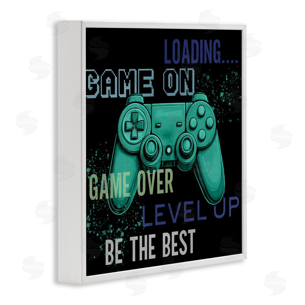 Kim Allen Game On Level Up Controller White Framed Giclee Wall Art Print