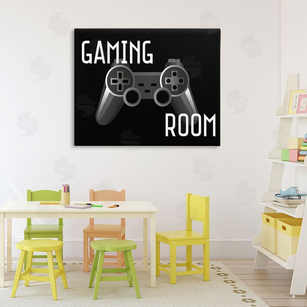 Kim Allen Gaming Room Black Controller Canvas Art on Wall
