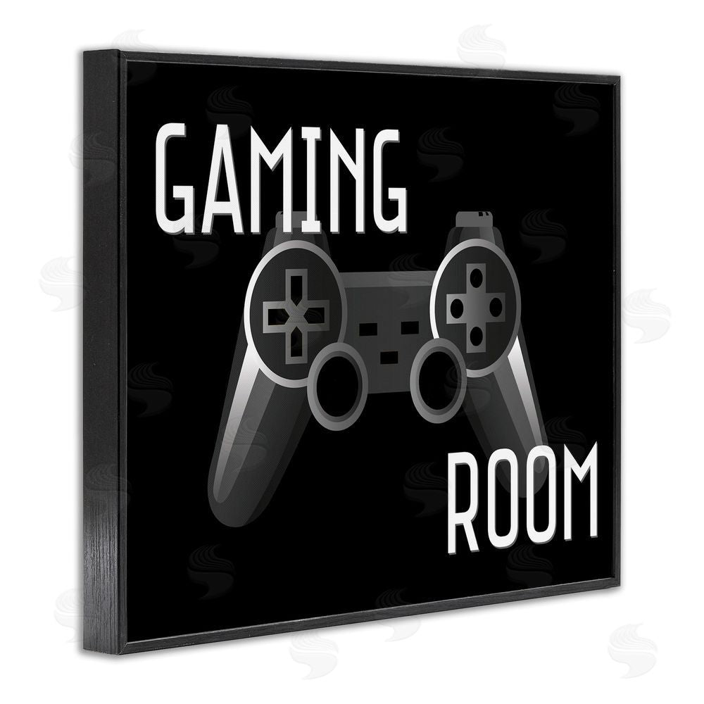 Kim Allen Gaming Room Black Controller Black Framed Giclee Wall Art Print