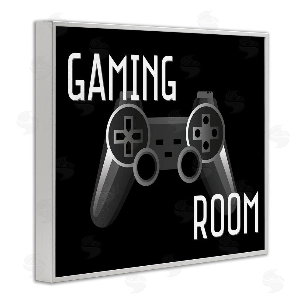Kim Allen Gaming Room Black Controller White Framed Giclee Wall Art Print