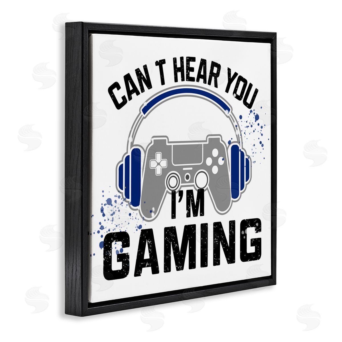 Kim Allen Can't Hear Gaming Black Floating Frame Canvas Wall Art Print
