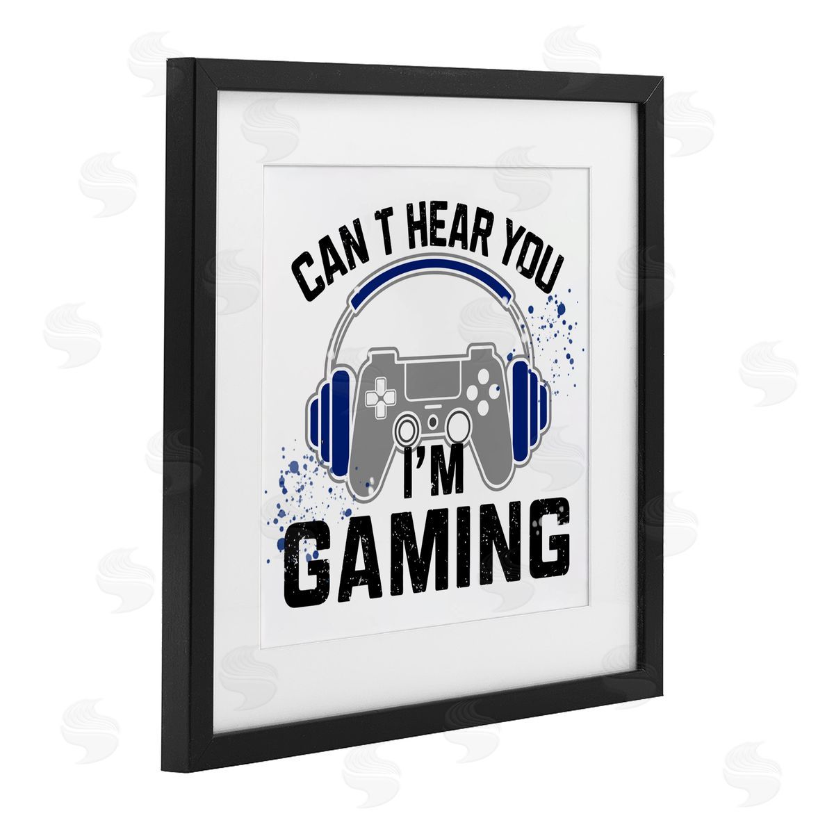 Kim Allen Can't Hear Gaming Black Framed Print Under Glass with White Mat Wall Art